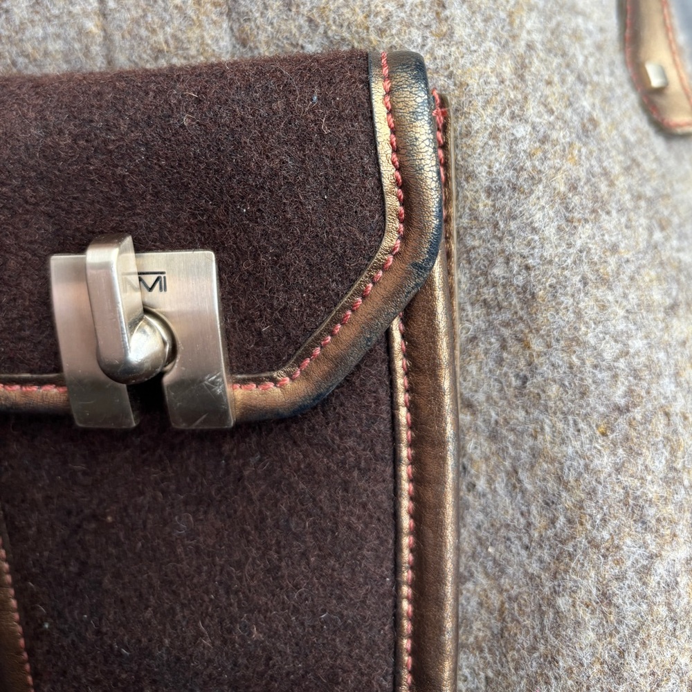 Tumi Brown Wool Computer Bag - image 11